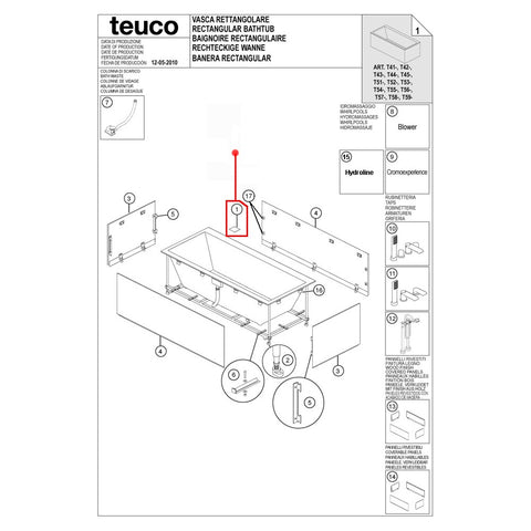 TEUCO - Chromotherapie-Panel-Tastatur | Whirlpool Ersatzteil