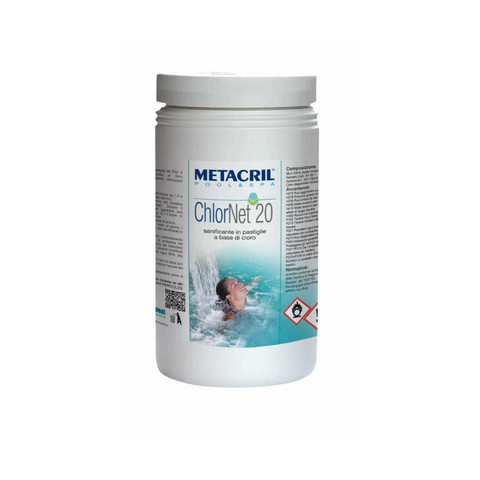 METACRIL - Chlor Net 20 - 1 kg in Tabletten zu 20 gr. | Spa Produkt