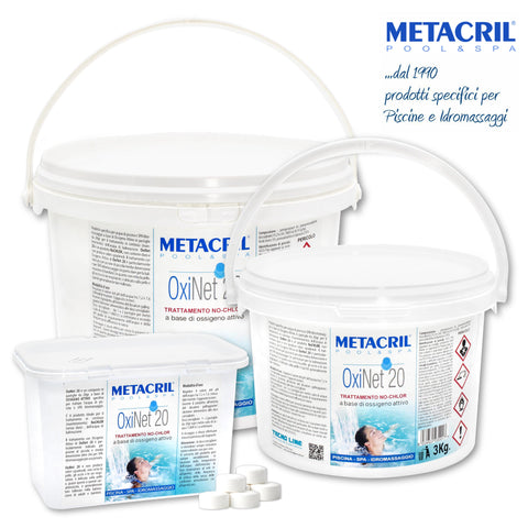 METACRIL - Oxi Net 20 - Desinfektionsmitteltabletten 5 kg | Schwimmbäder, Spa Produkt
