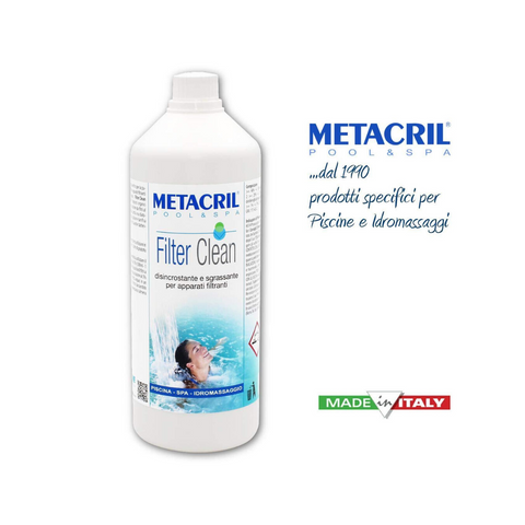 METACRIL - Filter Clean - Entkalker für Schwimmbad- und Whirlpoolfilter 1 lt | Produktpools, Whirlpoolbäder
